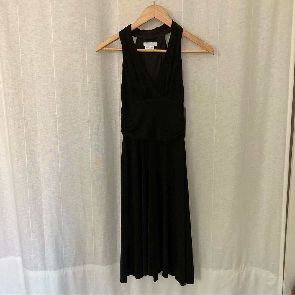 LONDON TIMES PETITES HALTER DRESS